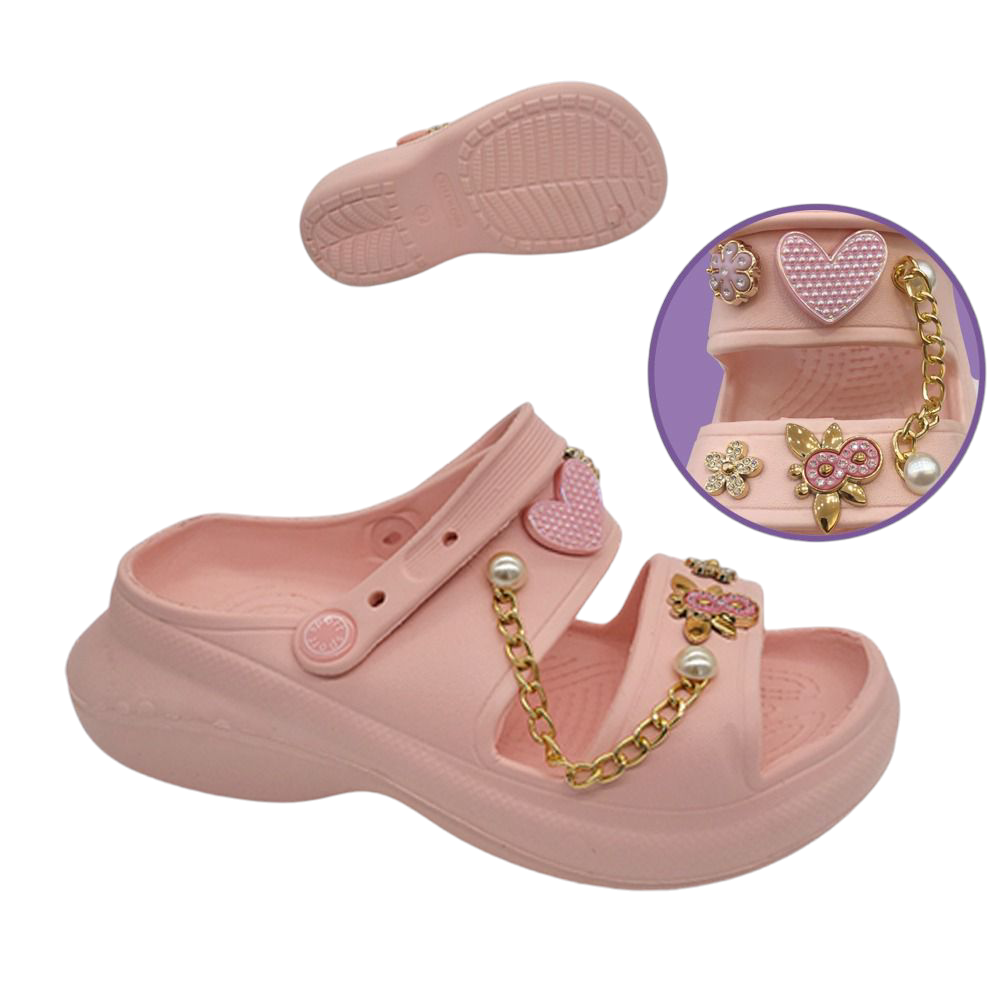 Sandalias Decoradas con Cadena y Charms Juvenil