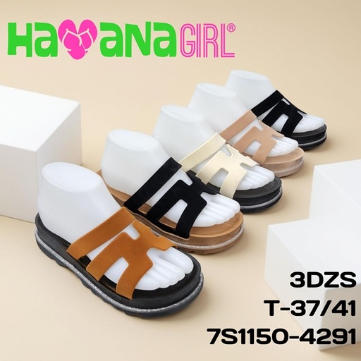 [7S1150-4291] Sandalia casual para dama engomadas 