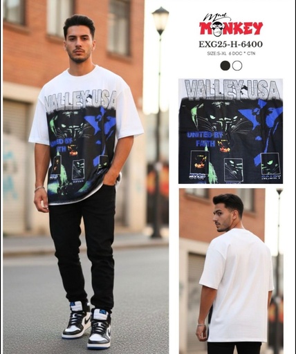 [EXG25-H-6400] Pullover de Hombre Oversize ValleyUSA