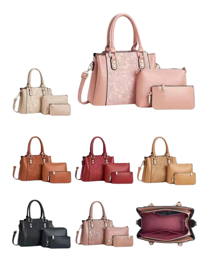 [A-023] Set de Bolsos Elegantes 3 en 1 para Dama